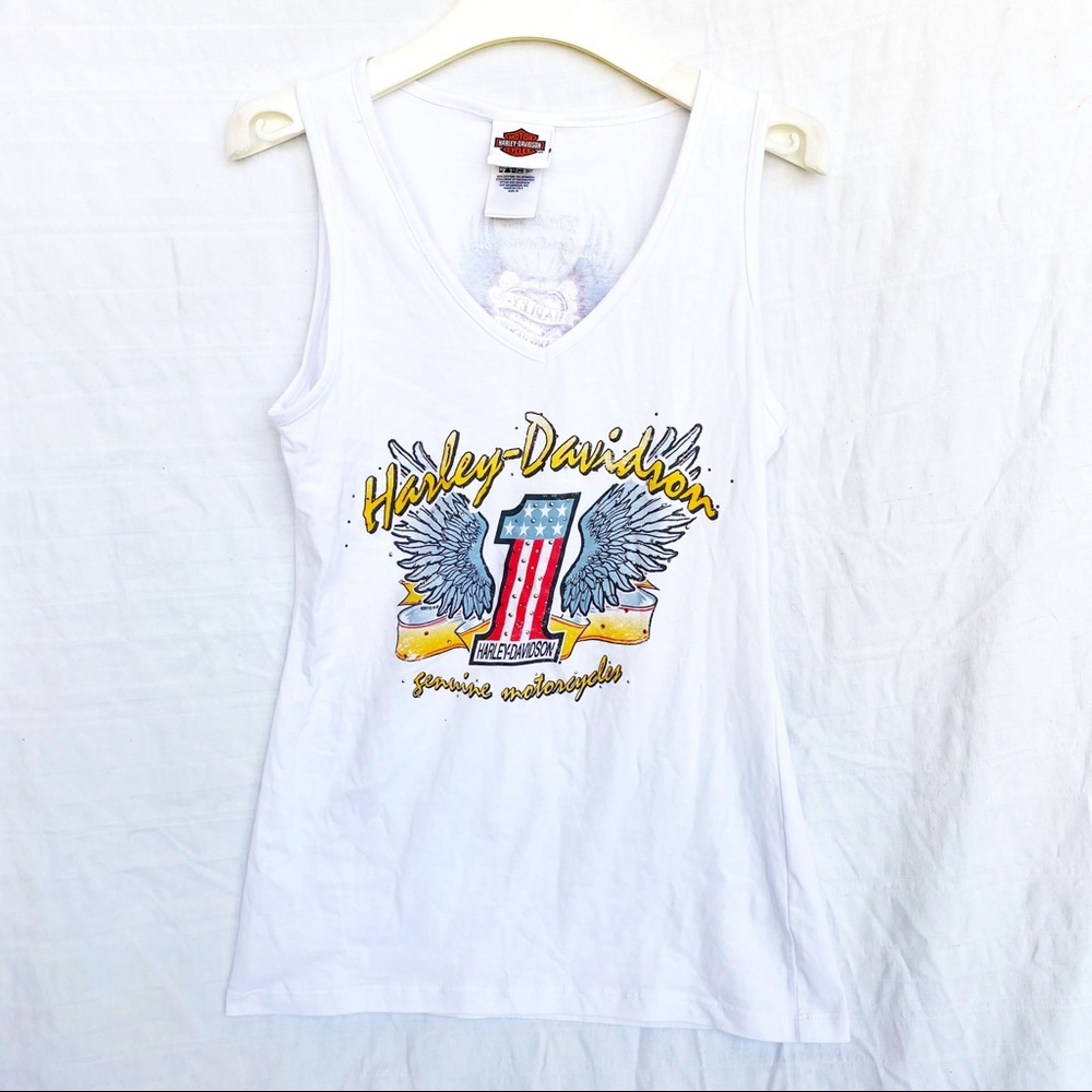 Harley-Davidson White Australia Tank Top Size M
